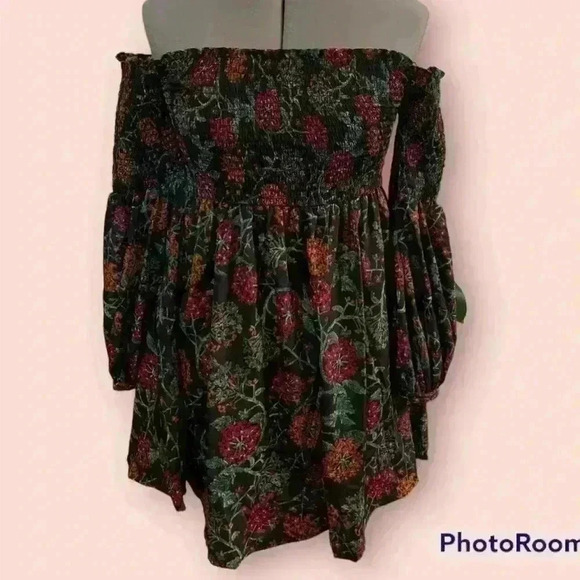 Likely Manning Smocked Off The Shoulder Floral Printed Mini Dress XS. - Picture 4 of 14